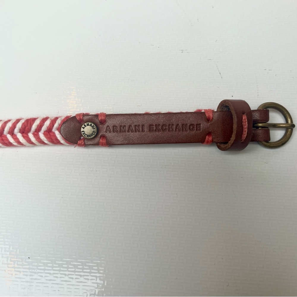 ✨3 for $50✨ A/X Armani Exchange Woven Red and White Women's Belt